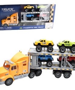 Vehiculo Juguete Camión Con Camionetas En Caja 48x20cm.