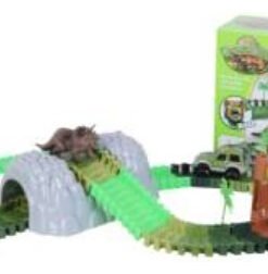 Alternative view of Pista Flexible De Autos Dinosaurio - 96 Piezas 80 X 35 Cm.