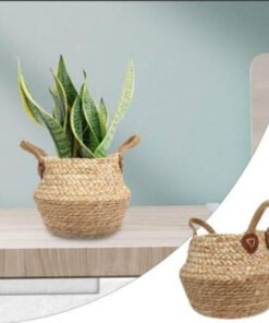 Alternative view of Cesta De Ratán Con Asas 28x37x28cm. Decoración
