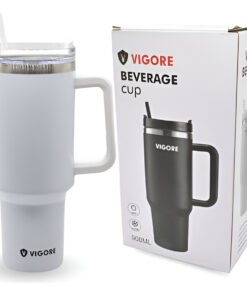 Vaso Térmico Vigore Con Tapa Y Sorbito Negro 900ml Ofertshop