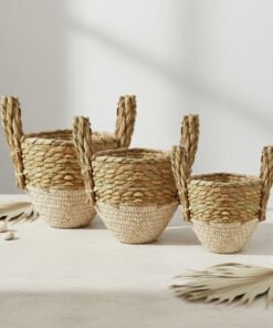 Cestas Tejidas De Ratán X3 Set. Decoración Ofertshop