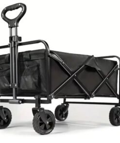 Alternative view of Carrito Plegable Grande De Lona Negro Multiuso. Ofertshop