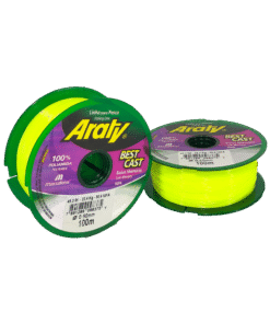 Tanza Araty Best Cast Amarillo Flúo x100m caja x10 unidades - Diámetro: 0.60mm x 1000m