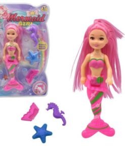 Muñeca Sirena Mini Con Accesorios 24x14cm