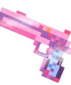 Pistola con luces y sonido 21x13cm. Rosado