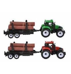 Tractor con troncos 30 x 8 cm