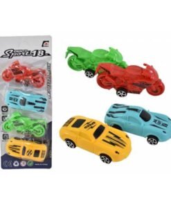 Autos y motos x 4 unidades 9 x 4 cm