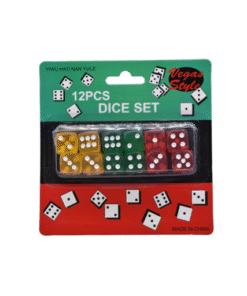 Set de dados de colores en blister 12pcs