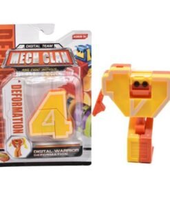 Número 4 robot transformable 6x3.cm