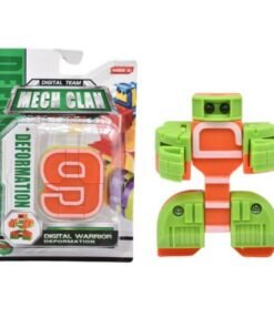Número 9 robot transformable 6x3cm