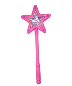 Varita mágica estrella con luz y sonido  31 x 9 cm
