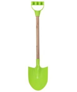 Pala de juguete verde con mango de madera 54cm
