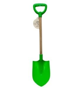 Pala de juguete verde con mango de madera 66cm
