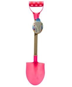 Pala de juguete rosa con mango de madera 54cm