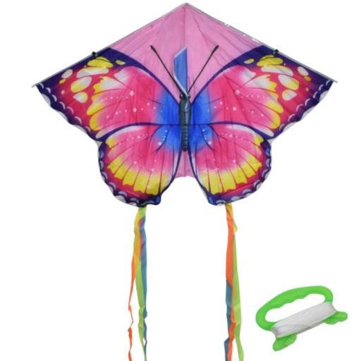 Cometa Mariposa Rosa 100x65cm
