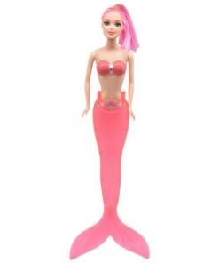 Muñeca sirena con luz 32cm. Rosado