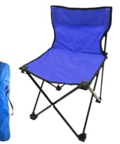 Silla plegable con funda 37 x 36 x 58 cm. Azul claro