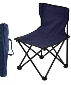 Silla plegable con funda 37 x 36 x 58 cm. Azul oscuro
