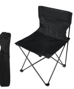Silla plegable con funda 37 x 36 x 58 cm. Negra