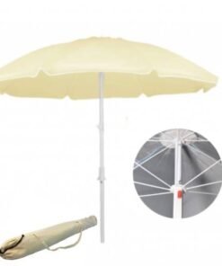 Sombrilla para playa beige con filtro UV 145cm
