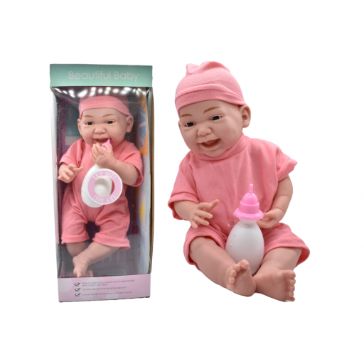 Bebé Realista Con Mamadera 38x15.8cm