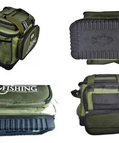Bolso De Pesca C/asas Y Correa-fondo Semi Rigido