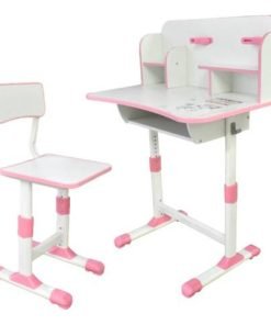 Alternative view of Conjunto Escritorio Y Silla Con Altura Regulable Azul Y Rosa