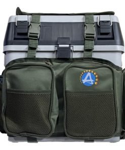 Caja Verde De Pesca C/bolsillos Y Soporte Tipo Mochila